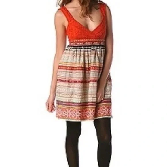 Rare Free People Vintage Romantic V Neck Sweater Festival Market Boho Dress 2 S - Picture 6 of 12